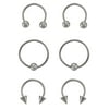 Body Jewelry – Women’s 20G Basics Horseshoe and Captive Bead Nose Ring Value Pack