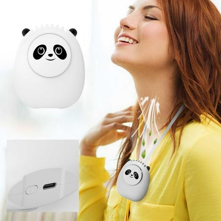 

Dealovy Mini Fan Big Wind Portable Neck Usb Rechargeable Cartoon Desktop Fan Clearance
