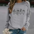 thumbnail image 2 of Wovix Valentines Shirts Women Love Sign Tops Hand Language Graphic Tee Long Sleeve Crewneck Pullover Slouchy Tops Daily, 2 of 4