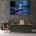 thumbnail image 6 of Mudket Framed,Canvas Wall Art,Ready to Hang, Purple Lotus Candle Zen Landscape Canvas Print, Floral Wall Decor, Relaxing Wall Pictures for Bedroom Bathroom Office Decor - 12"L x 8"W, 6 of 10