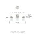 thumbnail image 4 of Capital Lighting 147031BN-534 Madison 3 Light 23" Wide Bathroom Vanity Light - Nickel, 4 of 7