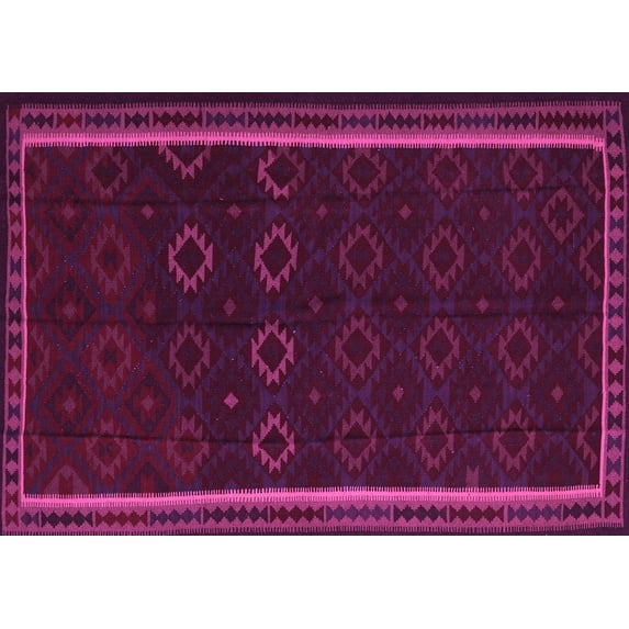 Ahgly Company Indoor Rectangle Persian Pink Traditional Area Rugs, 6' x 9'