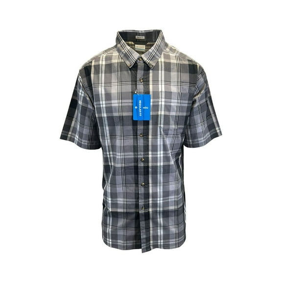 Columbia Men's Flint Grey Multi Plaid Rapid Rivers II S/S Shirt