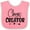 Pink and White, variant on Inktastic Baby Chaos Creator Design with Heart Arrow Boys or Girls Baby Bib