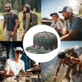 thumbnail image 7 of Rustic Folk Style Hat – Earthy Aesthetic Flat Brim Cap, Tribal Print Snapback for Casual Wear, 7 of 7