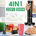 thumbnail image 2 of 4-in-1 2 Speeds Handheld Immersion Hand Blender Set with Mixing Beaker Chopper Whisk for Smoothies EU Plug, 2 of 5