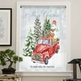 thumbnail image 4 of Christmas Snowflake Semi Sheer Curtains Drapes for Living Room,Bedroom,French Doors Window 96 Inches Long,Winter Truck Snowman Xmas Tree Gifts Rod Pocket Chiffon Curtain Voile Drapery Panel, 4 of 6