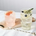 thumbnail image 3 of Galateo Capri Collection Victoria Borosilicate Ribbed Drinking Glasses - Set of 4, 3 of 7