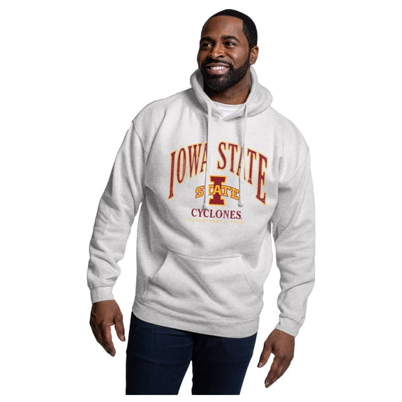 Men's-League Collegiate Wear Heather Gray Iowa State Cyclones Essentials 2.0 Fleece Pullover Hoodie