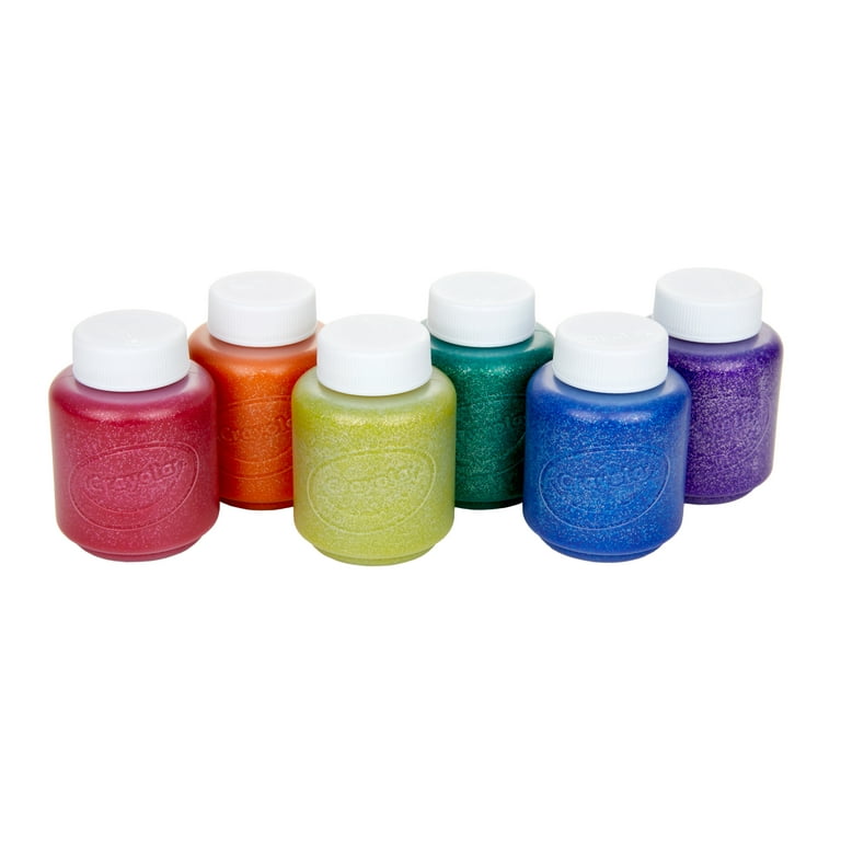 Crayola Washable Project Paint, 2 Ounce, Assorted Glitter Colors, Set of 6  