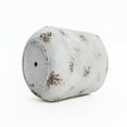 thumbnail image 5 of LuxenHome 14.5" Dia Rustic Off White with Brown Accents Tall Round Planter Pot, 5 of 9