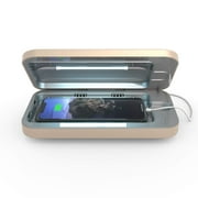 PhoneSoap 3 UV Cell Phone Sanitizer & Dual Universal Cell Phone Charger Box | Patented & Clinically Proven 360-Degree UV-C Light Sanitizer | Disinfects and Charges All Phones (Black)