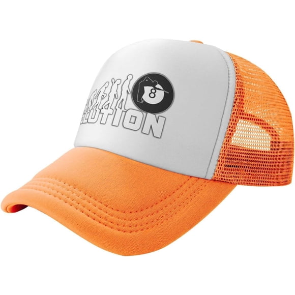 Evolution Billiards Hat Mesh Cap for Men Women, Adjustable Trucker Hat Baseball Cap