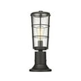 thumbnail image 2 of 1 Light Outdoor Pier Mounted Fixture In Outdoor Style-18 Inches Tall And 6 Inches Wide Z-Lite 591Phm-553Pm-Bk, 2 of 2