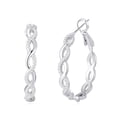 thumbnail image 1 of Aros de Plata Esterlina 925 para Mujer, Aros Ligeros Torcidos con Circonia Cúbica, Aros Hipoalergénicos (30/40/50/60 Mm), 1 of 10
