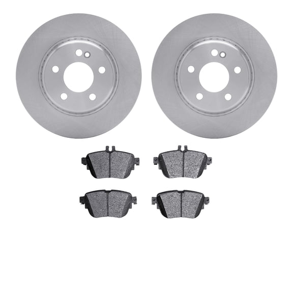 Dynamic Friction Company Rear Brake Rotors with 5000 Euro Ceramic Brake Pads 6602-63321