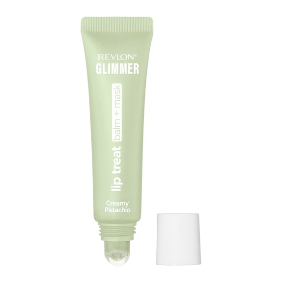 Revlon Glimmer Lip Treat Balm Mask for Dry Lips, Overnight, 007 Creamy Pistachio, 0.4 fl oz