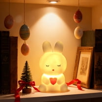 Mecorevxz Valentines Day/Easter Bunny Night Light Decorations, Easter 3D Rabbit Night Light, Bunnies Figurine Lamps, Easter Decorations Indoor(A)