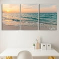 thumbnail image 2 of 3 Pcs Summer Beach Wall Art Decor, Sunset Seaside Canvas Painting Posters,Nature Sea Ocean Pictures for Living Room Bedroom Home Decoration, 2 of 6