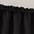 thumbnail image 7 of Rustic Valances for Bedroom Windows, AUCHEN Ultra Elegant Solid Color Short Curtain Valance, Pocket Valances for Halloween Thanksgiving - Bathroom, Living Room and Kitchens - 52" x 18", Black, 7 of 7