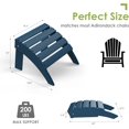 thumbnail image 3 of SONGMY Adirondack-Ottoman | Folding | HDPE Plastic | Outdoor Footrest | All Weather | Foot Rest | Foot Stool | Blue | for Adirondack Chair | for Patio Backyard Pool, 3 of 7