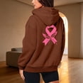 thumbnail image 5 of Bibifish Womens Zip Up Hoodies Breast Cancer Awareness Ribbon Hooded Sweatshirts Relaxed Fit Long Sleeve Hooded Jackets With Pockets, 5 of 7