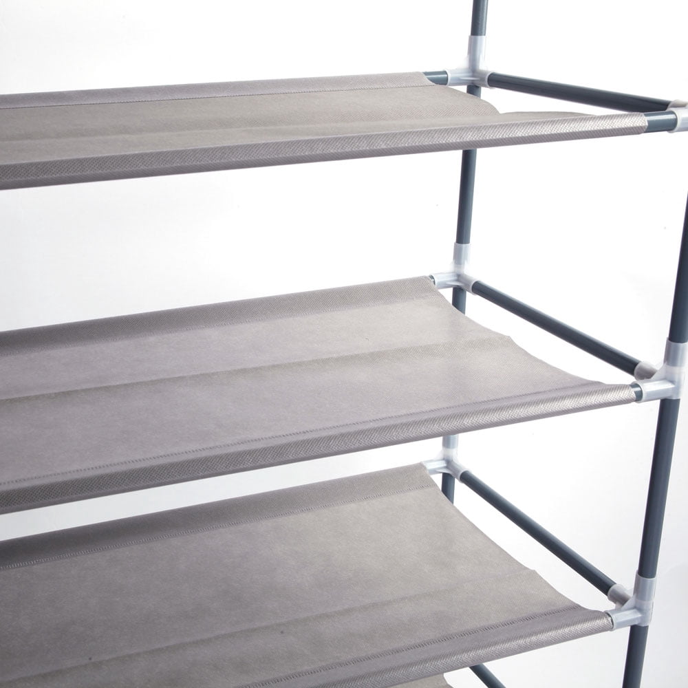 10-Tier Non-woven Fabric Shoe Rack Simple Assembly, Compact Durable