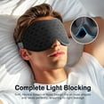 thumbnail image 4 of Breathable Sleep Mask, 3D Eye Mak Sleep for Side Sleepers Women Men, Light Blocking Sleeping Mask with Adjustable Strap, Soft Lightweight Eye Cover for Travel, Night Work, Nap, Office - Black, 4 of 14
