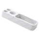 thumbnail image 4 of Portacepillos de dientes para baño, 2 tazas, organizador de cepillos de dientes, antideslizante, eléctrico Blanco, 4 of 9
