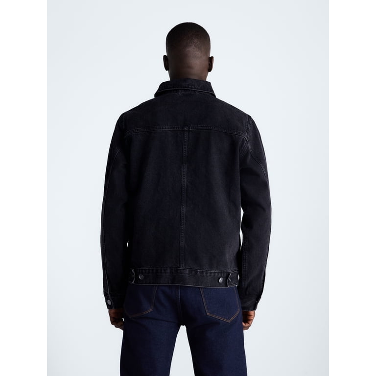 Free Assembly Men's Pleated Zip Front Denim Jacket photo 3