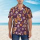 thumbnail image 2 of Balery Buffalo Plaid and Butterflys Camisas hawaianas de manga corta para hombre, camisas playeras de corte holgado, camisas de vacaciones con botones,3X-Large, 2 of 7