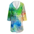 thumbnail image 4 of Jindong Robes en Peluche pour Femmes Robe en Polaire Longue Chaude Peignoir de Bain Veste de Détente Imprimée Robe de Confort Robes pour Femmes, 4 of 5