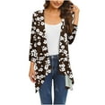 thumbnail image 1 of Kimonos Cardigan for Women's Plus Size Casual 3/4Sleeve Fashion Comfortable Pockets Printing Cardigan Top Blouse Beach on Clearance, 1 of 5