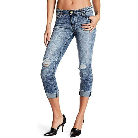 KUT from the Kloth Amy Crop Straight Leg Jeans - 6