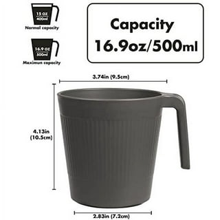 Hawnn Coffee Mugs Set of 6, Plastic Coffee Cups Set, 12 Ounce Unbreakable  Coffee Mug Plastic with Handle, 3 Basic Colors, Reusable Plastic Mug  Dishwasher Safe - Yahoo Shopping