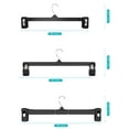 thumbnail image 5 of ACSTEP Pants Hangers 30 Pack 12 inch Black Plastic Skirt Hanger with Non-Slip Big Clips and 360 Rotatable Hook, 5 of 7