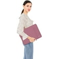 thumbnail image 2 of Mosiso Polyester Vertical Style Water Repellent Laptop Sleeve Case Bag Cover with Pocket for MacBook Air 13 inch M3 M2 M1 2018-2024 / Pro 13 inch M2 M1 2016-2024, Dusty Rose, 2 of 5
