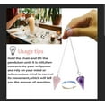 thumbnail image 3 of DUQGUHO 6 Pcs Pendulum Crystal Set Natural Healing Crystal Amethyst Rose Quartz Assorted Color for Divination Dowsing Reiki Energy Balance Gemstone Pendants Witchcraft Accessories, 3 of 6