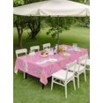 thumbnail image 4 of Outdoor Tablecloth with Umbrella Hole for Patio/Picnic/Party/Camping, Pink Castle Waterproof Table Cloth Rectangle Table Cover Washable, Balloon Modern Art Star Moon (60"x 102"), 4 of 8