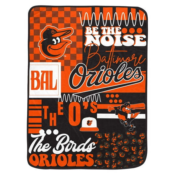 Pegasus Baltimore Orioles 66" x 95" Oversized Loco Check Ultra Cozy Blanket