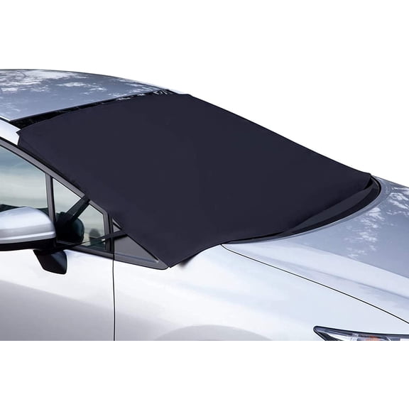 Oxgord Windshield Snow Cover Black Car Shade Ice Removal Winter Summer Universal Fit (Front Cover) (WSSC-01)
