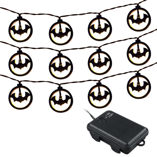 Luz De Cadena De Murciélago De Araña De Halloween, Decoración De Halloween, Luz De Ambiente Para Fiesta Temática De Carnaval Noticed HA044424-01