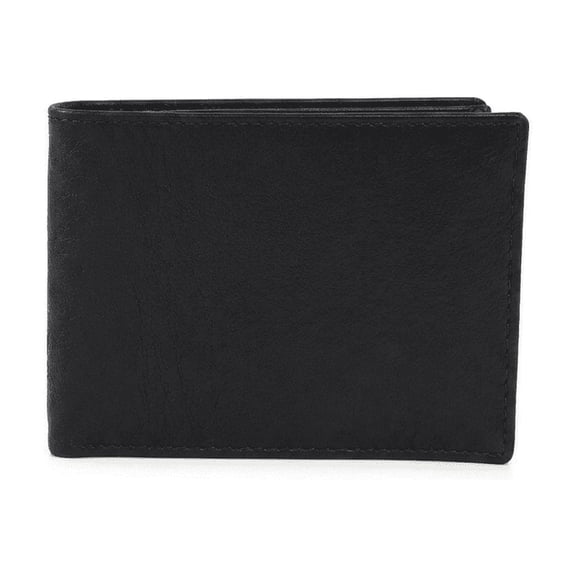 Rasutakshvi - Men's Genuine Leather Black Bi-Fold Wallet – Slim Classic Design with Card Slots & Cash Compartment