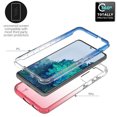 thumbnail image 4 of CoverON For Samsung Galaxy S21 FE Phone Case, Gradient Heavy Duty Clear Full Body Shockproof Cover, Blue / Pink, 4 of 9