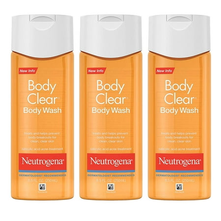 Body Clear Acne Body Wash with Glycerin & Salicylic Acid Acne Medicine for Acne-Prone Skin, Non-Comedogenic, 8.5 fl. Oz (Pack of 6) Neutrogena - 8.5 Fluid Ounce (Pack of