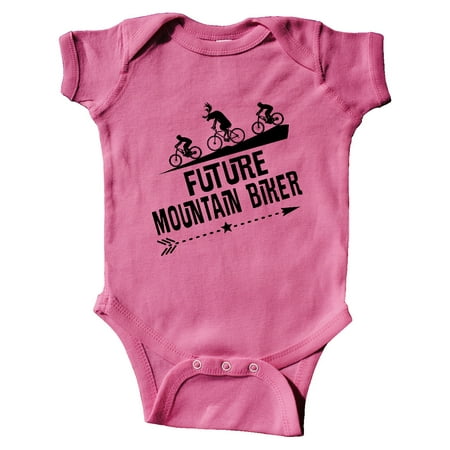 

Inktastic Mountain Biking Funny Future Biker Gift Baby Boy or Baby Girl Bodysuit