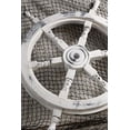 thumbnail image 3 of Elevate Your Space with a Majestic 48-Inch Antique White Wooden Ship Wheel, 3 of 3