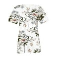 thumbnail image 5 of Yuwull Womens Summer Tops Hide Belly Tunic 2023 Summer Plus Size Tops Short Sleeve T Shirts Cute Flowy Henley Tshirt Casual Dressy Blouses for Leggings, 5 of 5