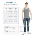 thumbnail image 3 of Comfneat Men's A-Shirts Tight Fit Tank Tops Cotton Spandex Undershirts, 6-Pack  (White, L), 3 of 4