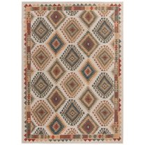Rugs.com Baja Outdoor Collection Rug – 9' x 12' Ivory Medium Rug Perfect For Living Rooms, Large Dining Rooms, Open Floorplans